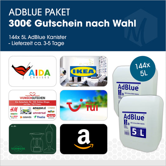 AdBlue Paket 2 mit 300€ Gutschein