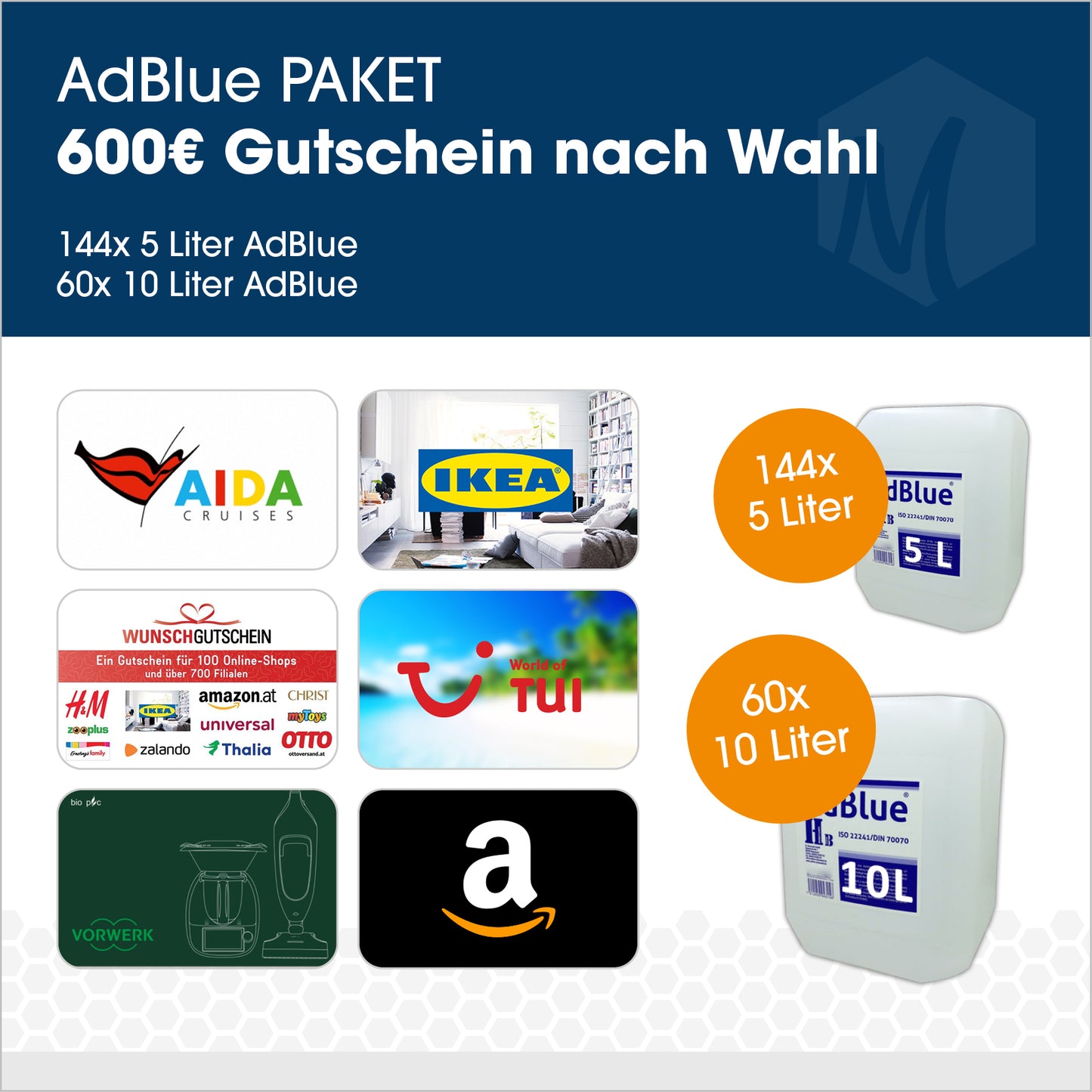 AdBlue Mischpaket 4 mit 600€ Gutschein