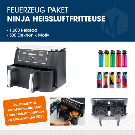 Feuerzeug-Paket mit Ninja Heißluftfriteuse