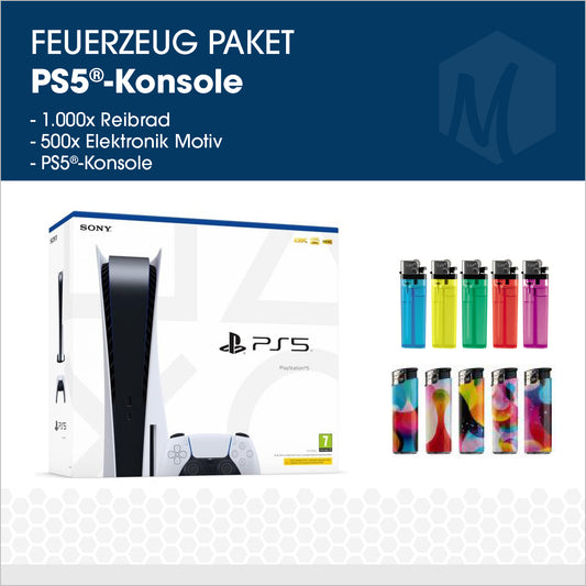 Feuerzeug-Paket mit PlayStation 5