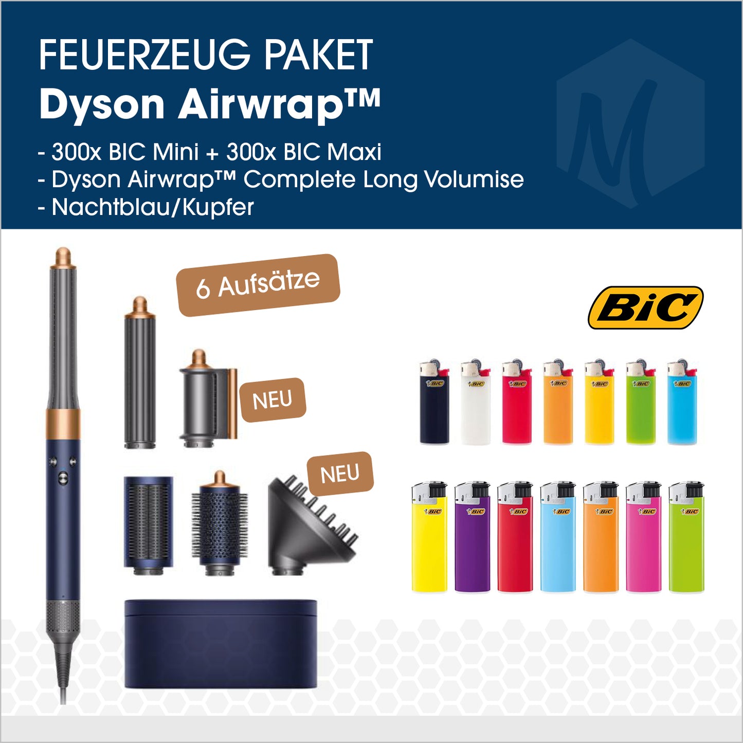 Feuerzeug-Paket mit Dyson Airwrap