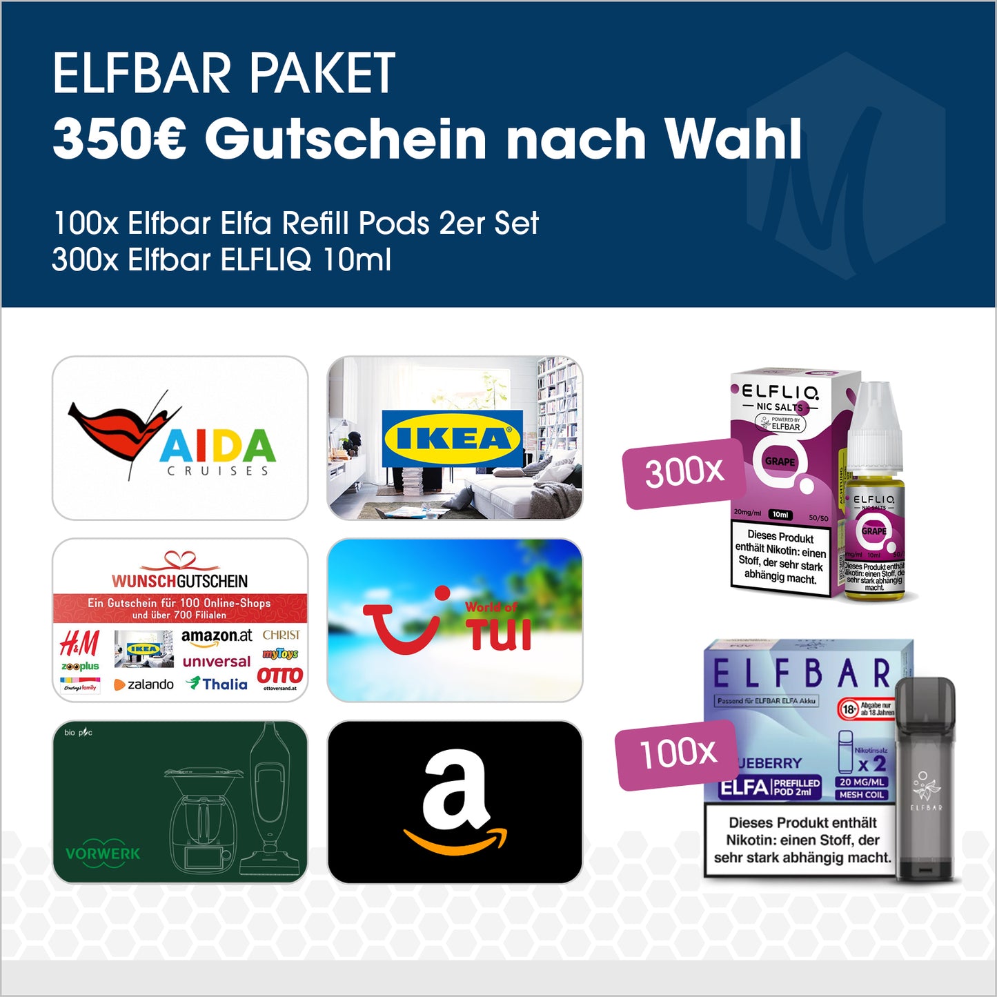 Elfbar ELFLIQ Paket mit Gutschein