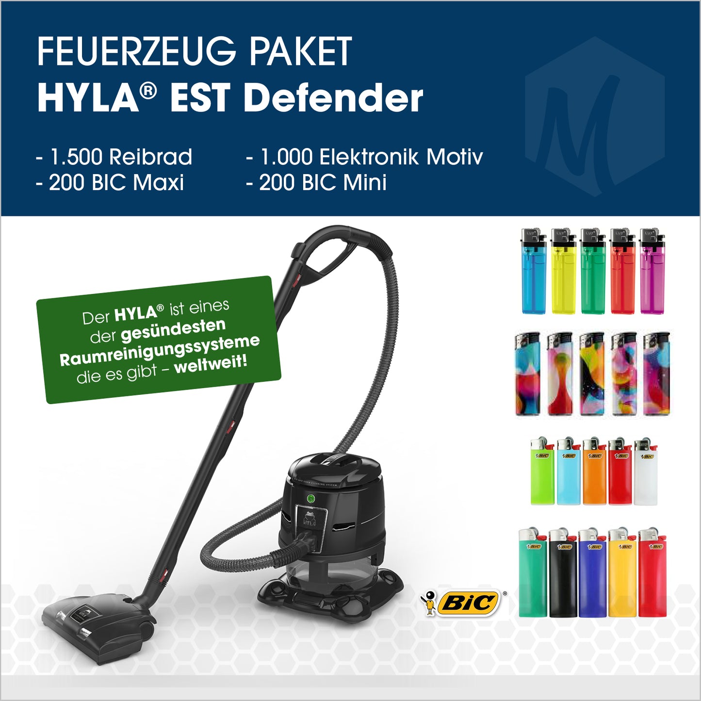 Feuerzeug-Paket mit HYLA EST Defender