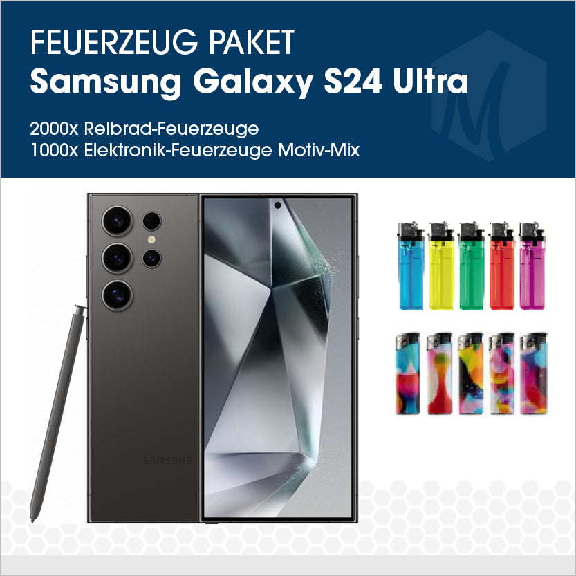 Feuerzeug-Paket mit Samsung Galaxy S24 Ultra