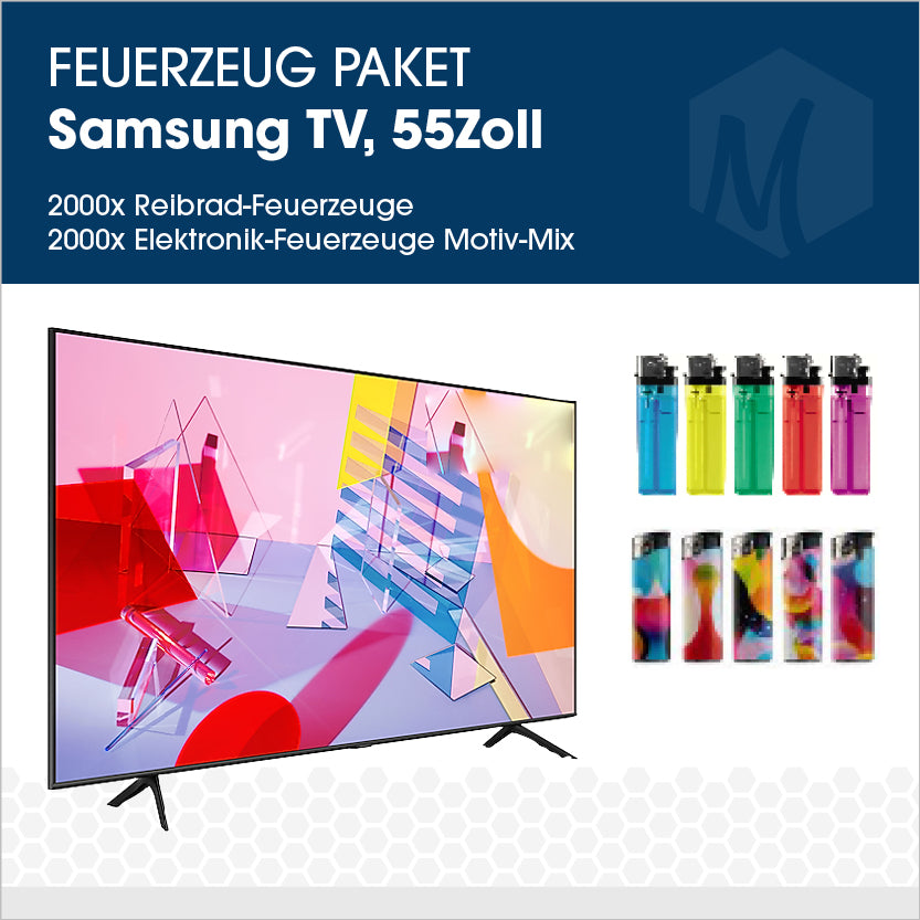 Feuerzeug-Paket mit Samsung Smart-TV / 55 Zoll