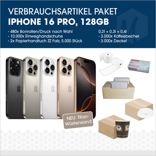 Verbrauchsartikel Paket mit Apple iPhone 16 Pro