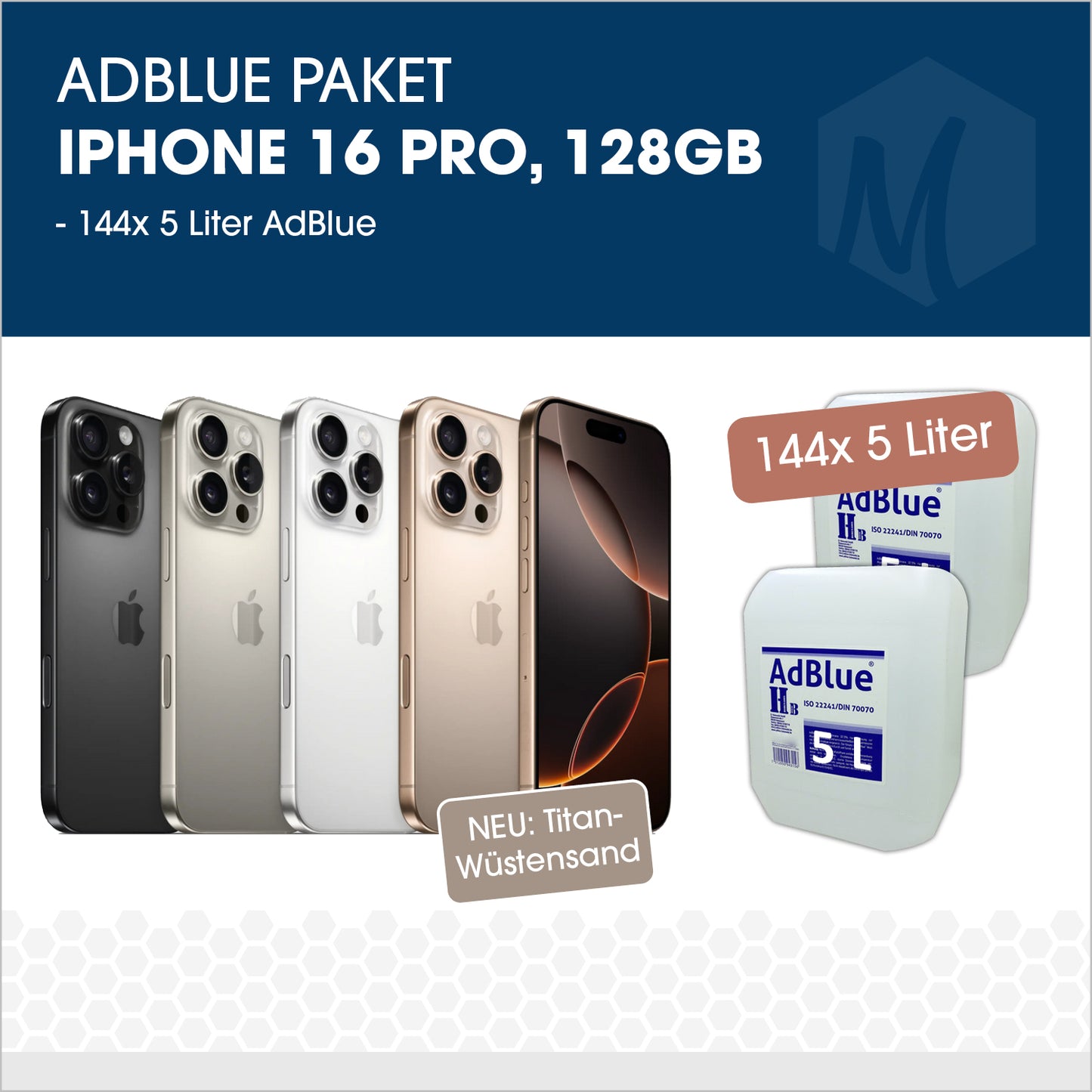 AdBlue Paket 8 mit iPhone 16 Pro