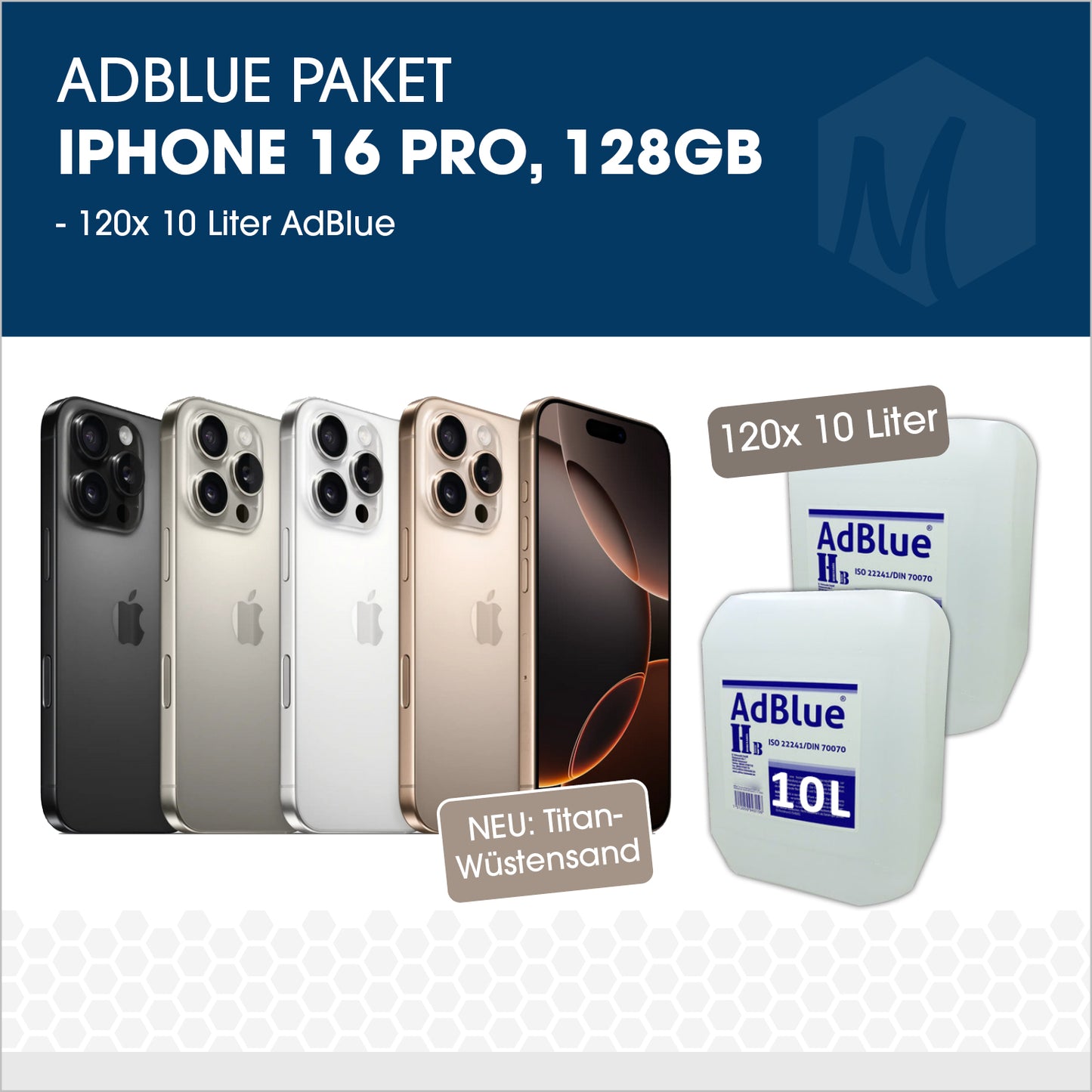 AdBlue Paket 7 mit iPhone 16 Pro