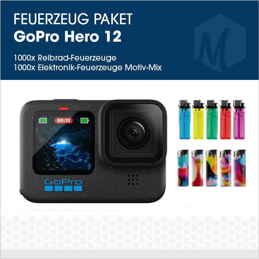 Feuerzeug-Paket mit GoPro Hero 12